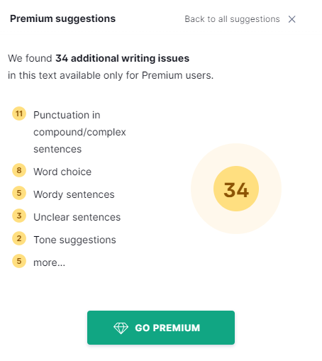 grammarly premium özellikleri